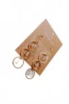 Cecelia Designs Women's Hepburn Triple Hoop Earrings In Diamonds/gold In Gold