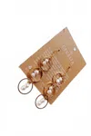 Cecelia Designs Women's Hepburn Triple Hoop Earrings In Freshwater Pearl In Gold