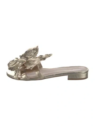 Pre-owned Cecelia Leather Slides In Multi