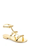 Cecelia New York Anna Strappy Sandal In Dark Gold