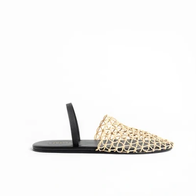 Cecelia New York Aria Woven Slingback Slide In Beige