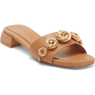 Cecelia New York Bonnie Slide Sandal In Brown
