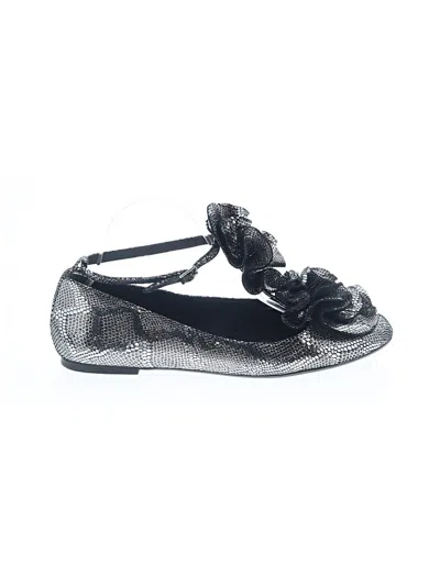 Pre-owned Cecelia New York Flats In Silver