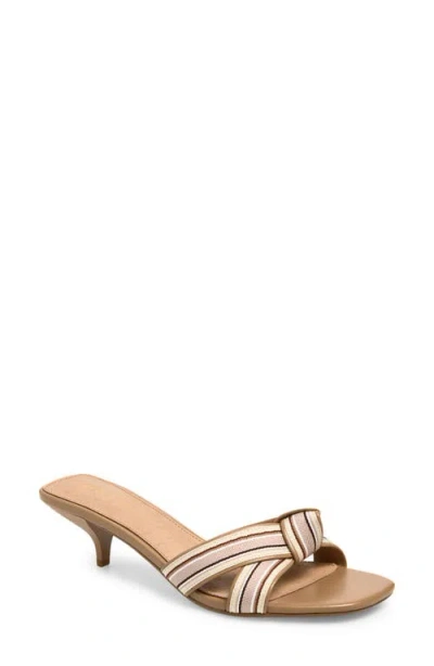 Cecelia New York Fred Kitten Heel Slide Sandal In Brown