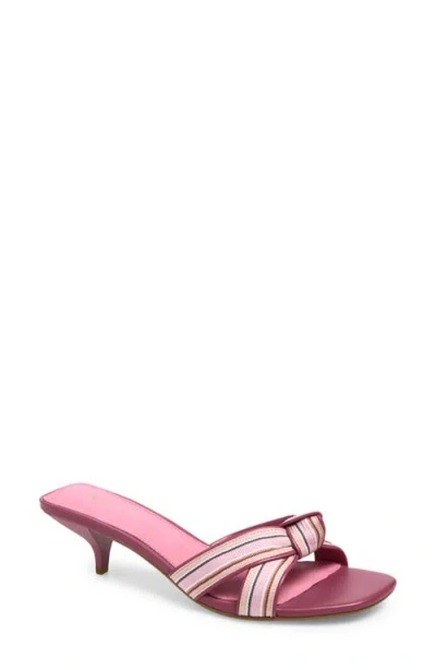 Cecelia New York Fred Kitten Heel Slide Sandal In Pink