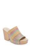 CECELIA NEW YORK FROST WEDGE SLIDE SANDAL