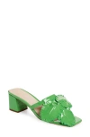 Cecelia New York Happy Leather Sandal In Green Liquid Patent