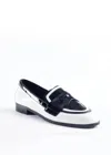Cecelia New York Kali Loafer In Black / White Patent