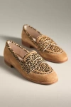 Cecelia New York Kali Suede Leopard-print Loafers In Brown
