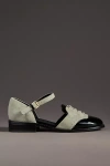 Cecelia New York Lemon Ankle-strap Flats In Green