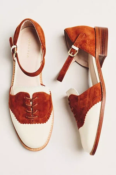 Cecelia New York Lemon Ankle-strap Flats In Multi
