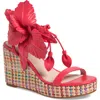 Cecelia New York Lily Platform Wedge Sandal In Pink Multi