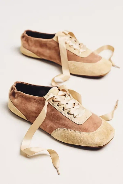 Cecelia New York Linda Slim Sneakers In Nude