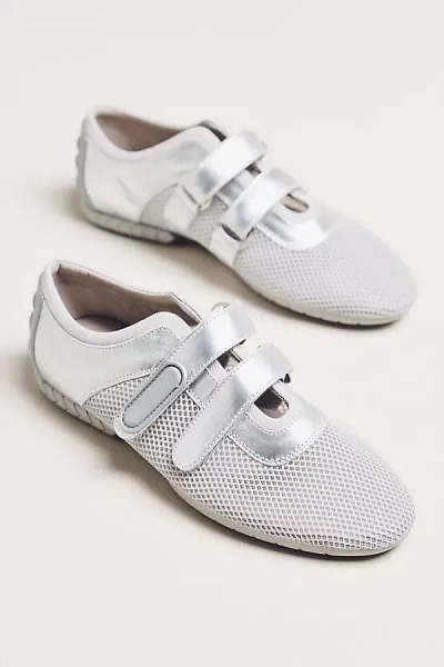 Cecelia New York Monroe Mesh Sneakers In Silver