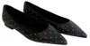 Cecelia New York Women's Brie Pointed Flat Shoes In Black/gold In Black