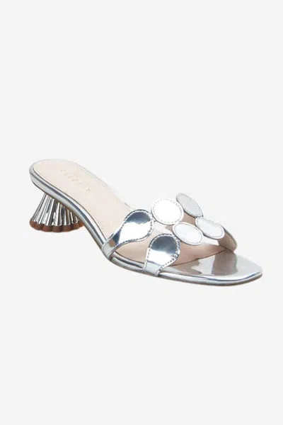 Cecelia New York Women's Bunny Heel In Silver Speccio In Multi