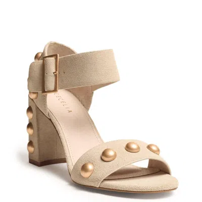 Cecelia New York Women's Gail Ankle Strap Sandal In Linen In Neutral
