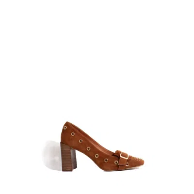 Cecelia New York Women's Gina Heels In Barrel In Brown
