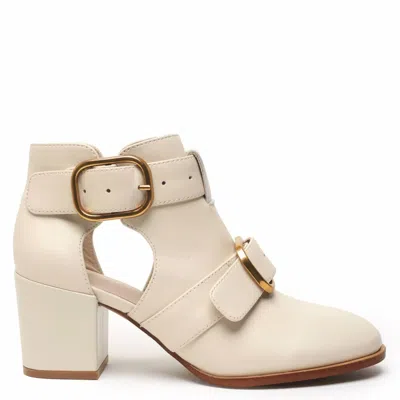 Cecelia New York Women's Niles Cutout Boot In Winter White In Nude