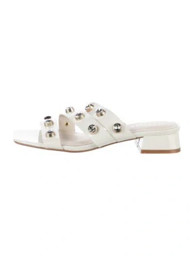 Pre-owned Cecelia Pvc Slides In Transparent