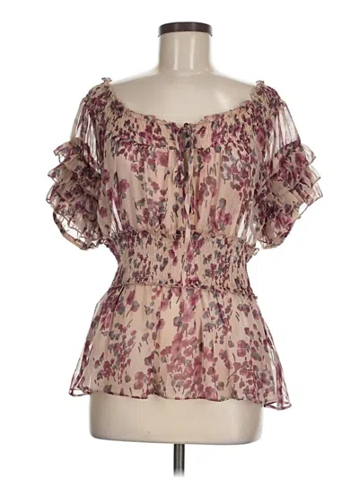 Pre-owned Cecico Short Sleeve Blouse In Pink