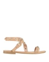 Cécile Woman Sandals Blush Size 8 Cowhide In Pink