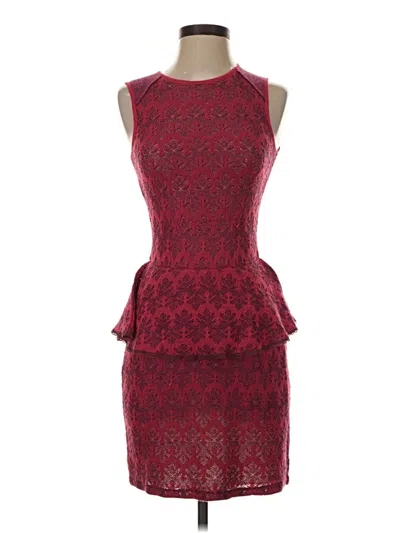Pre-owned Cecilia Prado Cocktail Dress In Burgundy