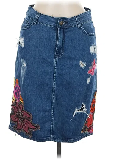 Pre-owned Cecilia Prado Denim Skirt In Blue