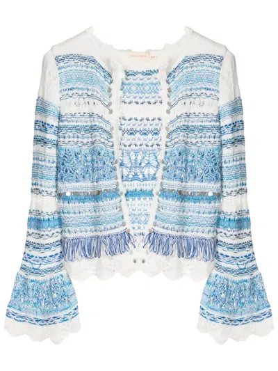 Cecilia Prado Striped Open-front Cardigan In White