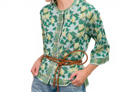 Cecilia Prado Zara Short Cardigan In Green