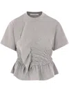Cecilie Bahnsen Gray Ace T-shirt In Grey