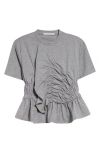 Cecilie Bahnsen Gray Ace T-shirt In Grey Melange