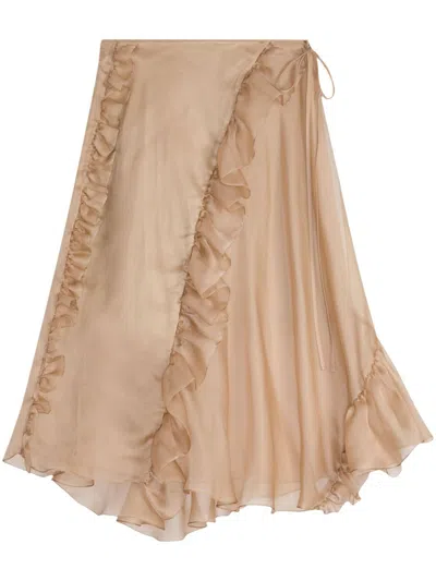 Cecilie Bahnsen Adelina Midi Skirt In Neutrals