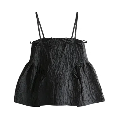 Pre-owned Cecilie Bahnsen Akira Top 'black' | Women's Size 6