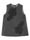 Cecilie Bahnsen Alba Flower-embellishment Top In Black