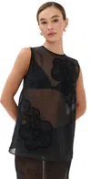 Cecilie Bahnsen Alba Top Black In Black