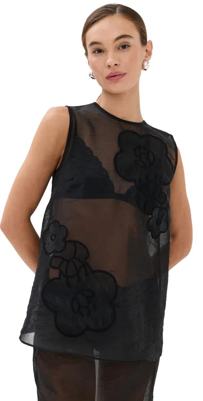 CECILIE BAHNSEN ALBA TOP BLACK