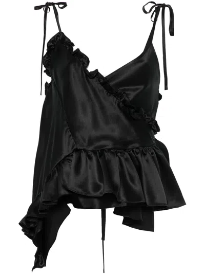Cecilie Bahnsen Alessandra Top In Black