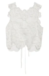 Cecilie Bahnsen Alfie Floral Embroidered Top In White