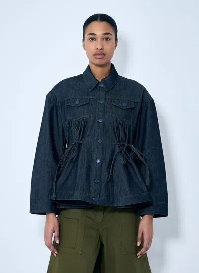 Cecilie Bahnsen Alice Denim Jacket In Blue
