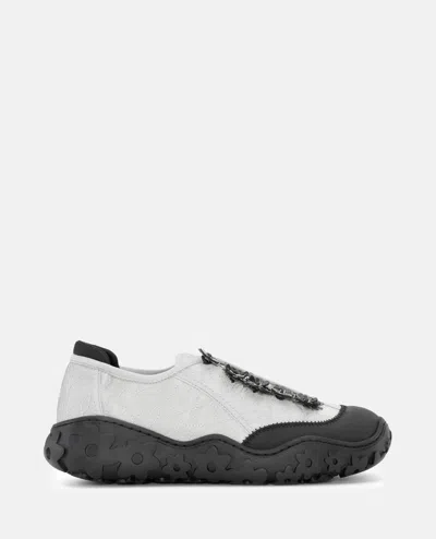 Cecilie Bahnsen Alina Sneaker Embroidered Satin In Grey