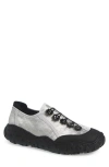 Cecilie Bahnsen Alina Sneaker Embroidered Satin In Grey