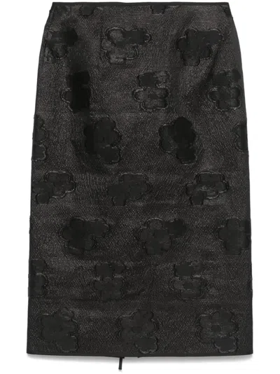 Cecilie Bahnsen Allegra Midi Skirt In Black