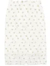 Cecilie Bahnsen White Allegra Midi Skirt In White