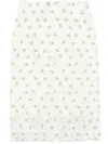 Cecilie Bahnsen White Allegra Midi Skirt In White