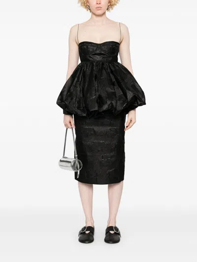 Cecilie Bahnsen Allegra Pencil Skirt In Schwarz