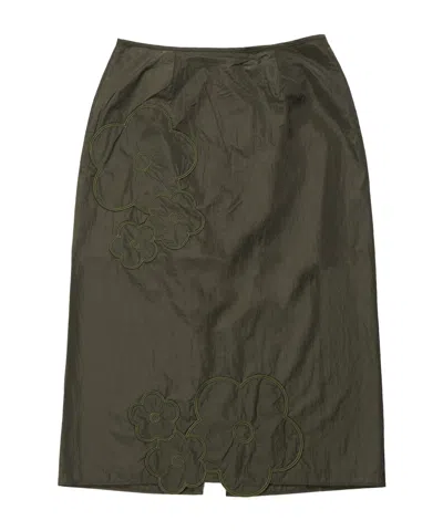 Cecilie Bahnsen Allegria Floral-embroidered Midi Skirt