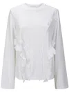 Cecilie Bahnsen Alva Jersey T-shirt In White