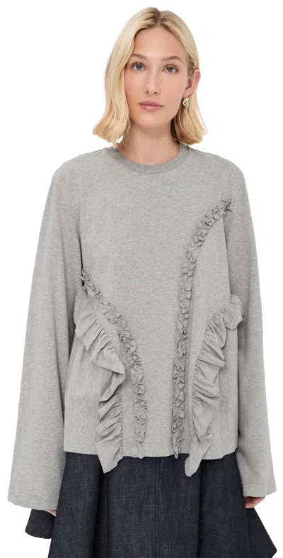 Cecilie Bahnsen Alva T-shirt Grey Melange In Gray