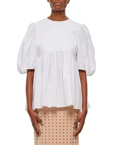 Cecilie Bahnsen Anisha Top Cotton White
